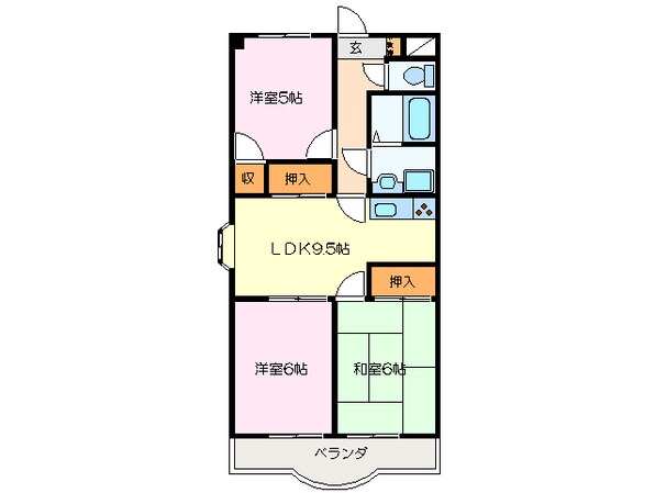 松ケ崎駅 徒歩7分 4階の物件間取画像